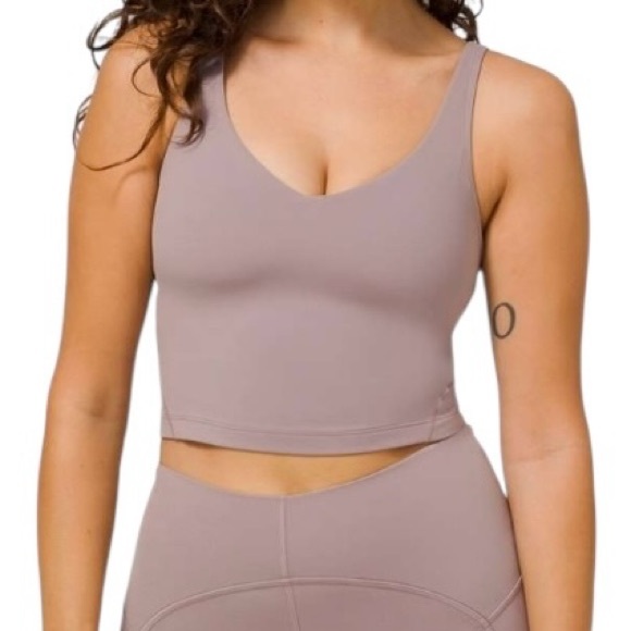 Lululemon Align Crop Tank Top Women's Size 8 Violet Verbena Built In Bra W1CRTS - Picture 1 of 7